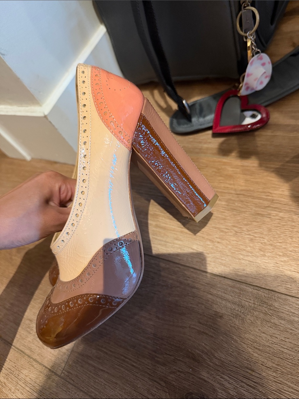 MiuMiu Patent Leather Block Heel Pumps - Picture 4 of 5